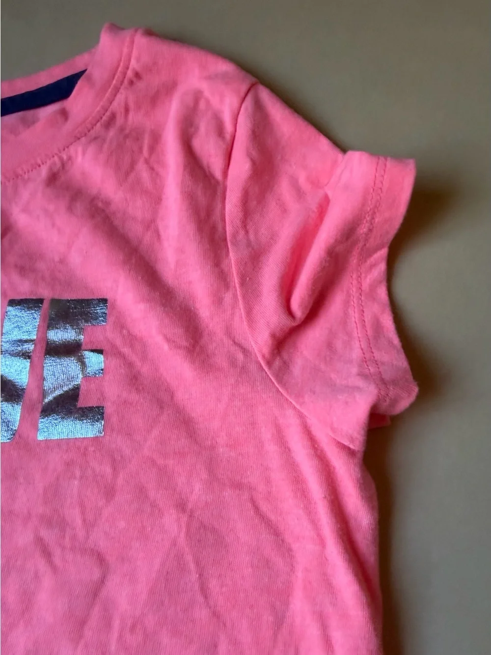 Cat & Jack Girls Pink Believe Sequin Tie Front Top Size 10-12